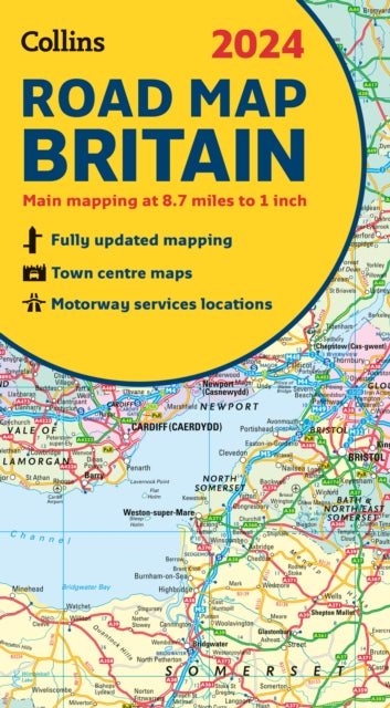 2024 Collins Road Map of Britain : Folded Road Map