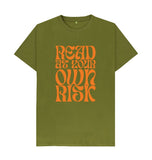 Moss Green Read at your own risk (orange)